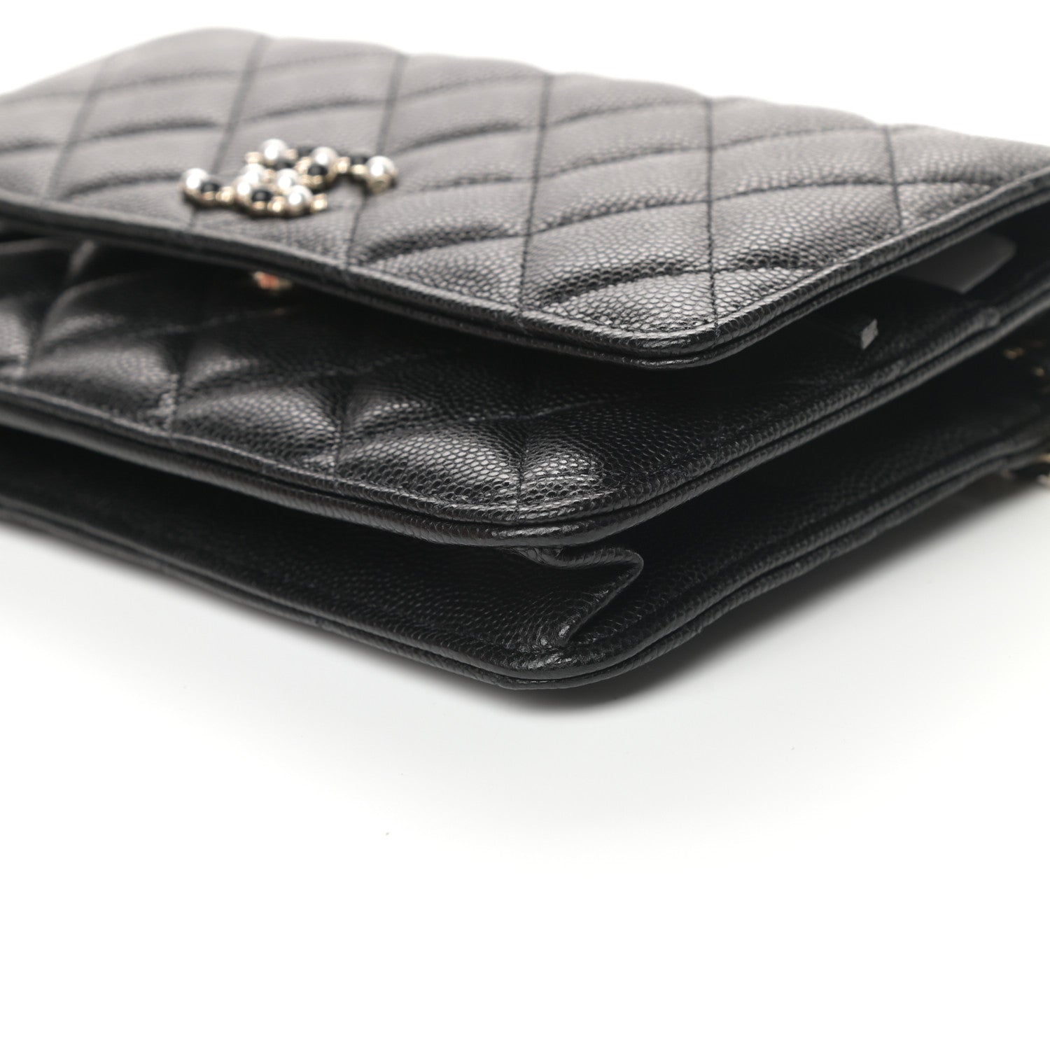 Chanel Caviar Quilted Coco Candy Wallet On Chain WOC Black 10 of 11