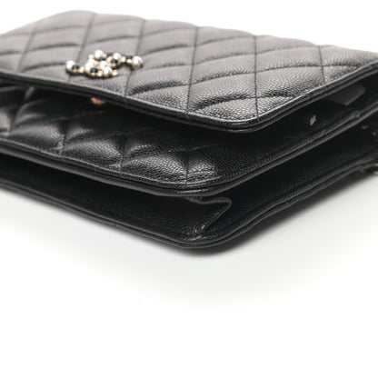 Chanel Caviar Quilted Coco Candy Wallet On Chain WOC Black 10 of 11