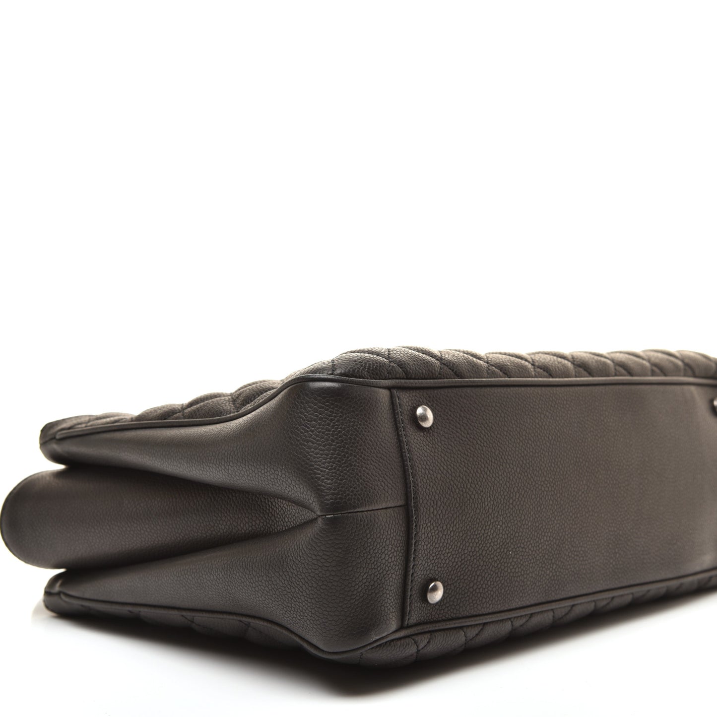 Caviar Quilted Medium Rock In Rome Tote Black