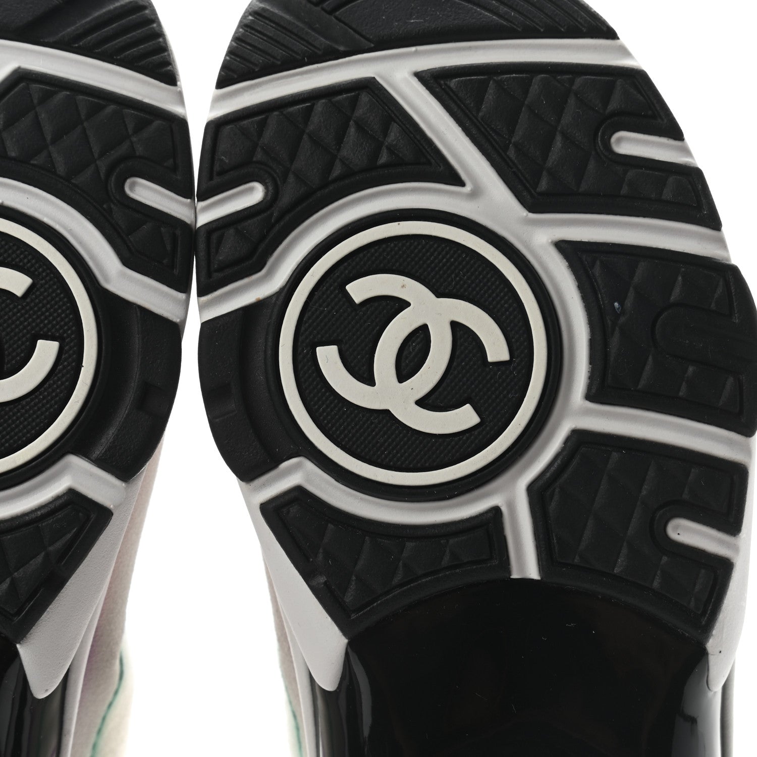 Chanel Wool Suede Calfskin CC Sneakers 38 Multicolor 6 of 8