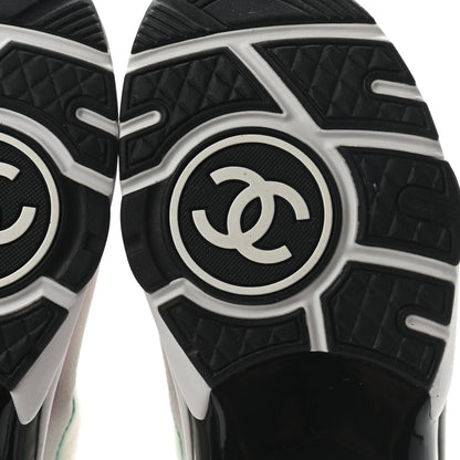 Chanel Wool Suede Calfskin CC Sneakers 38 Multicolor 6 of 8