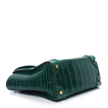 Celine Crocodile Micro Luggage Green 4 of 12