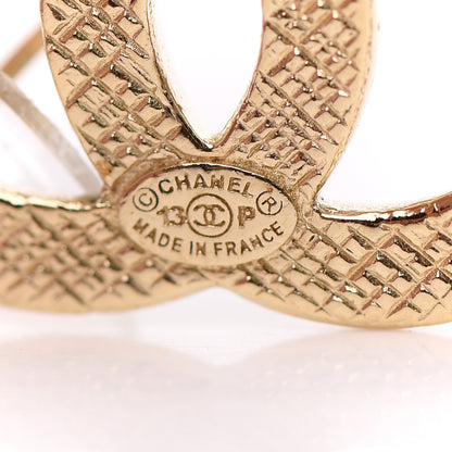 Chanel Twisted CC Hoop Drop Earring Gold 4 of 4