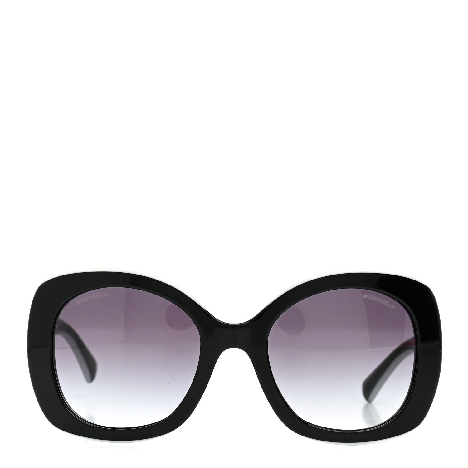 Chanel Acetate Sunglasses 71414 Black White 2 of 8