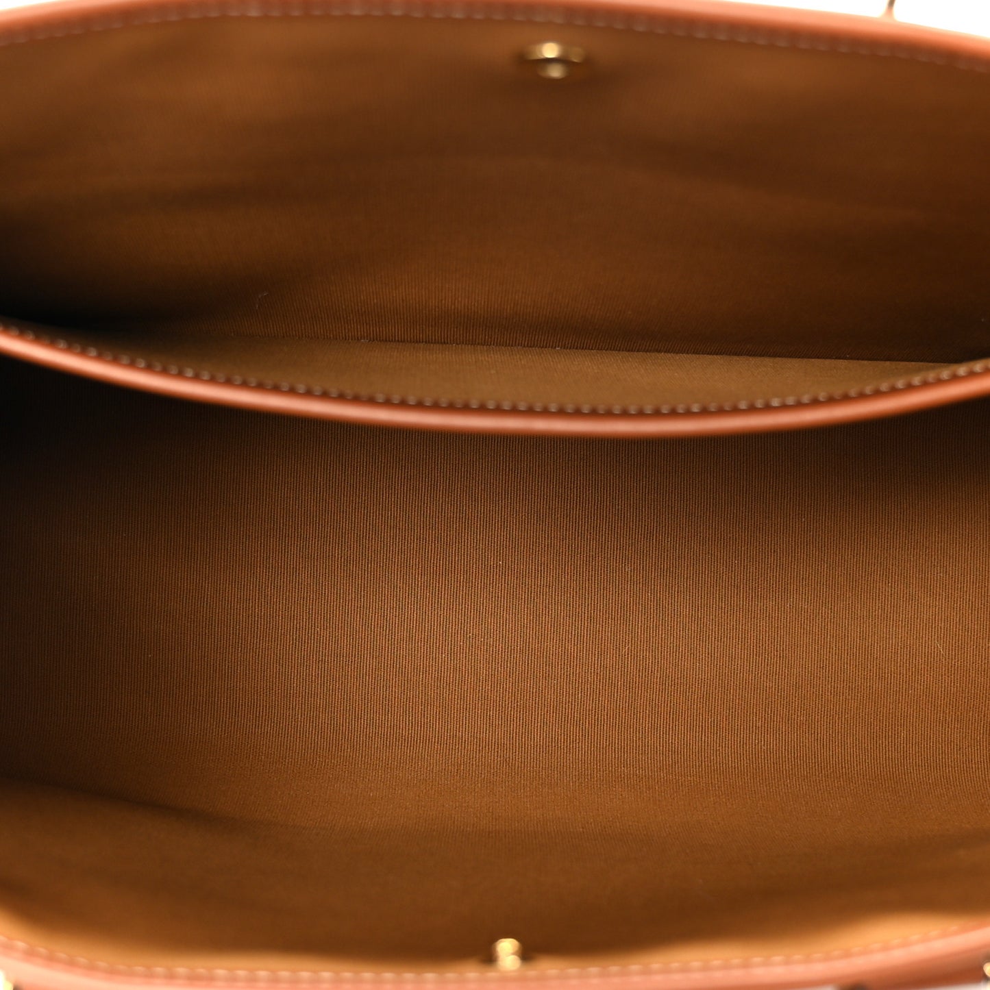 Triomphe Canvas Calfskin Mini Horizontal Cabas Tan