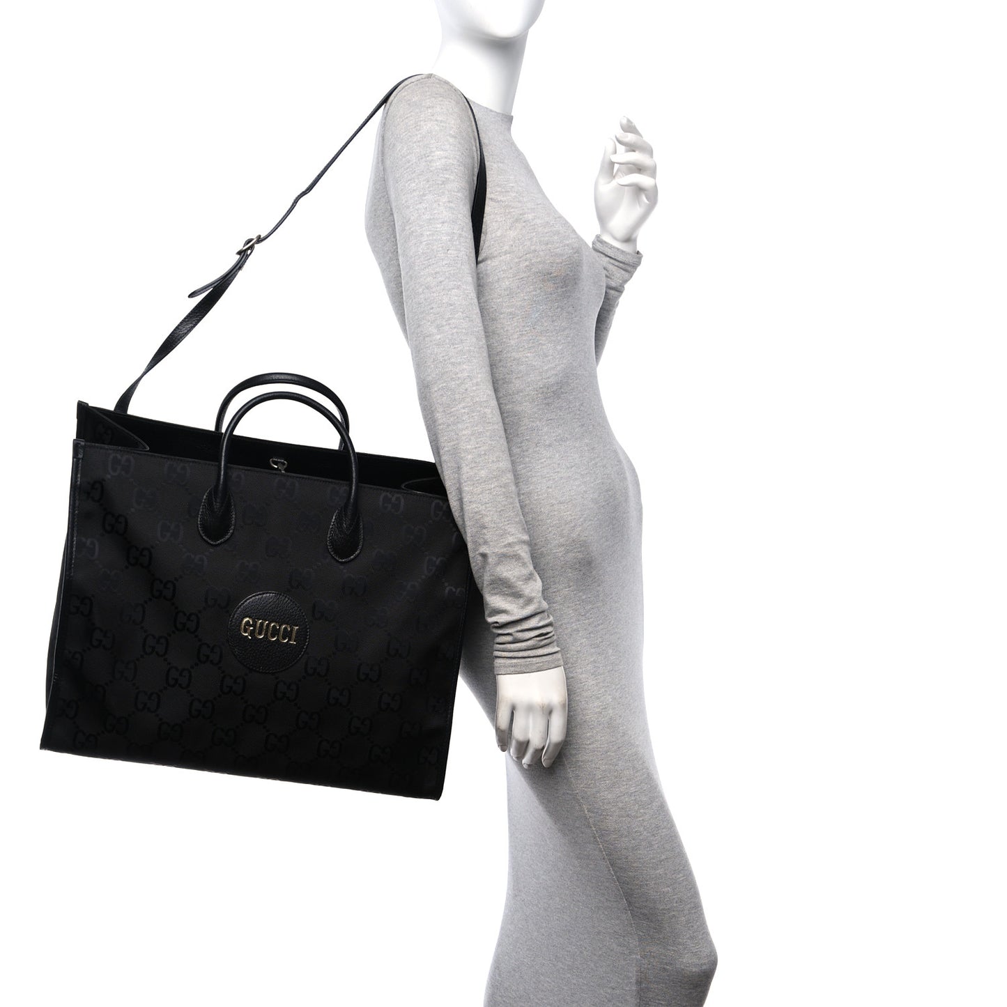Econyl Nylon Monogram Large Off The Grid Tote Bag Black
