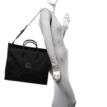Gucci Econyl Nylon Monogram Large Off The Grid Tote Bag Black 3 of 10
