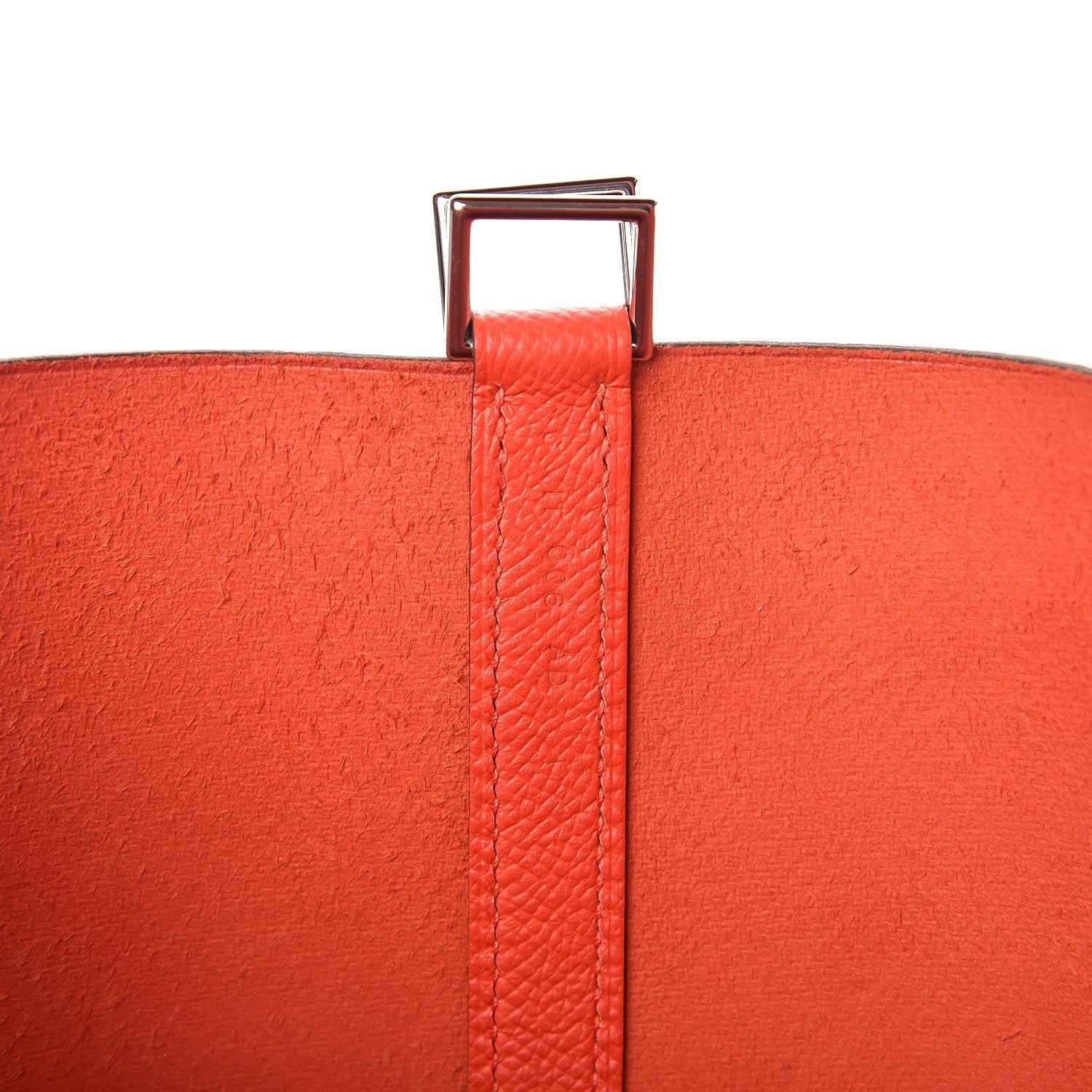 Hermes Epsom Tressage De Cuir Picotin Lock 22 MM Capucine Celeste Rouge H 7 of 8