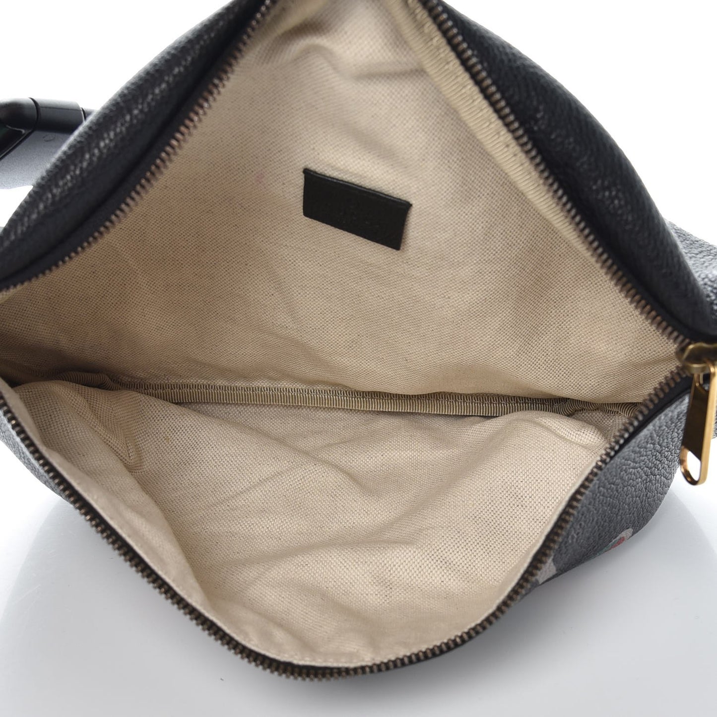 Grained Calfskin Logo Belt Bag Black