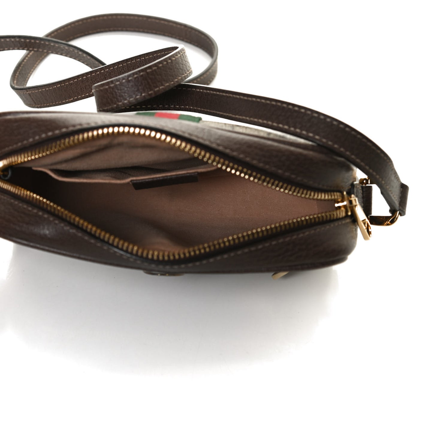 GG Supreme Monogram Web Mini Ophidia Shoulder Bag Brown
