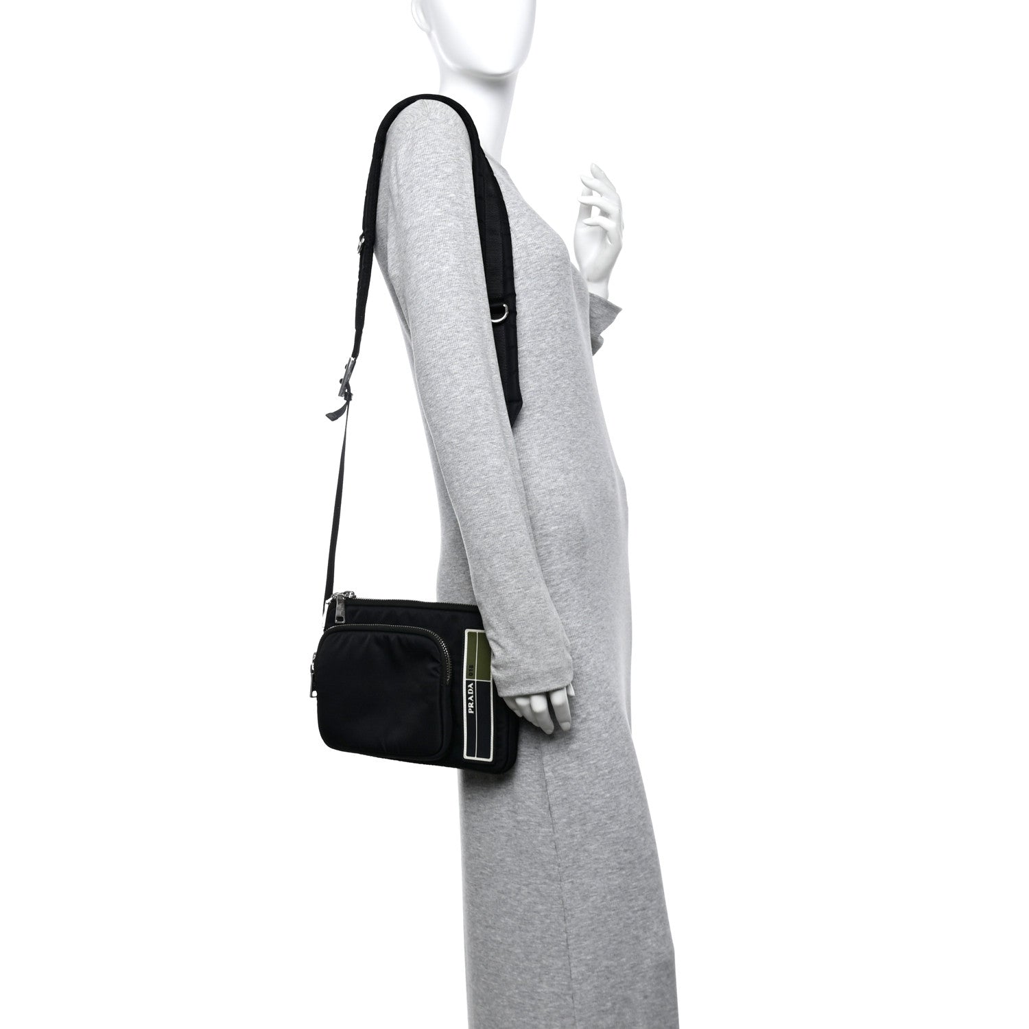 Prada Tessuto Nylon Crossbody Bag Black 2 of 10