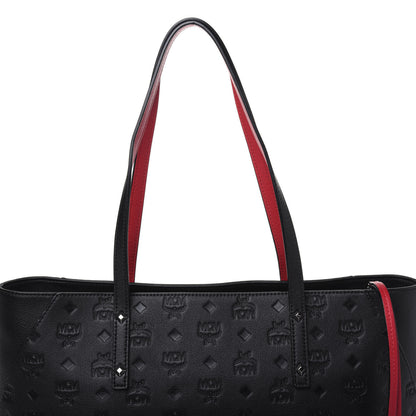 MCM Calfskin Ottomar Monogram Medium Klara Shopper Tote Black 16 of 16