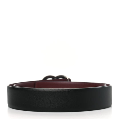 Chanel Calfskin CC Reversible Belt 80 32 Black Burgundy 2 of 8