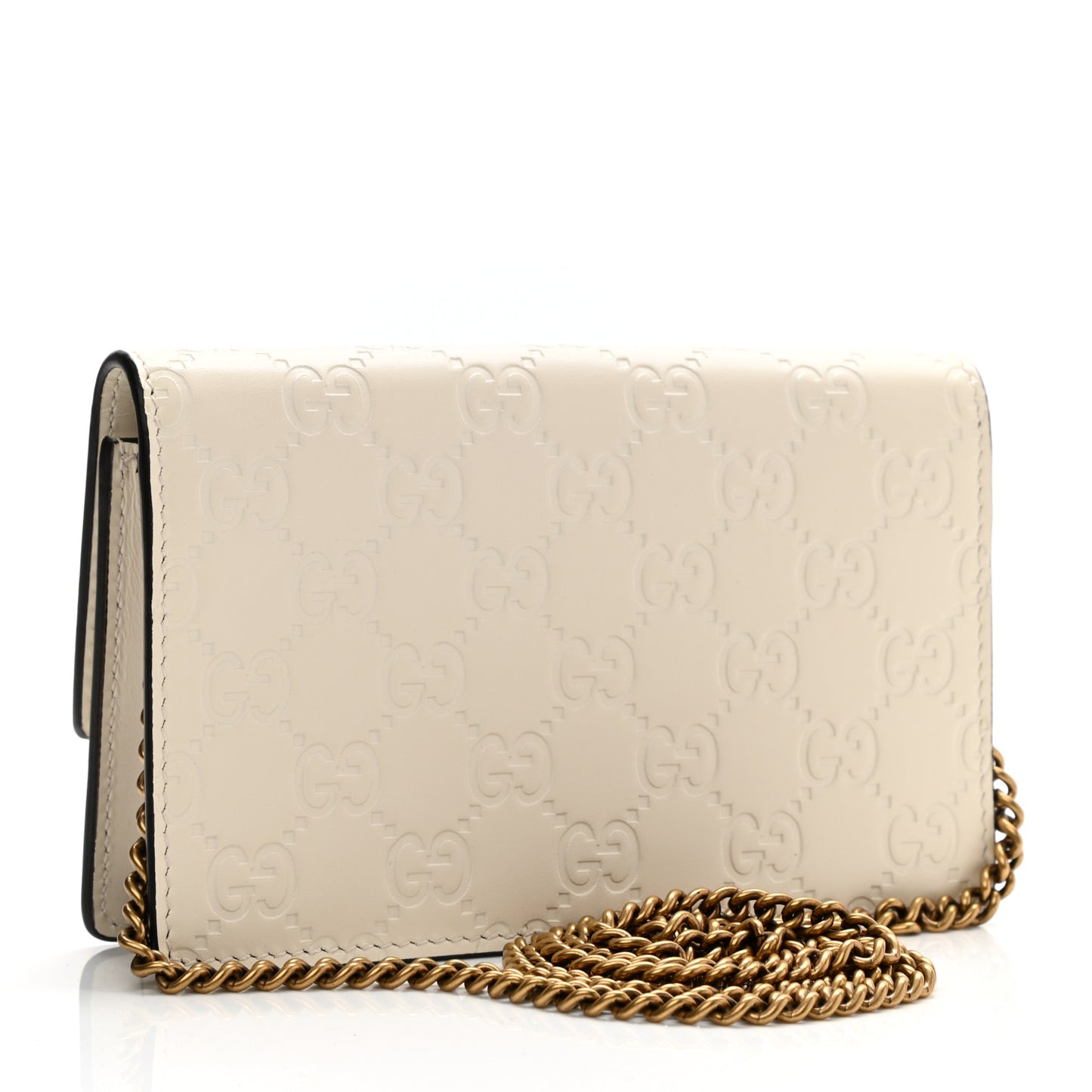 Guccissima Mini Cherry Chain Bag White