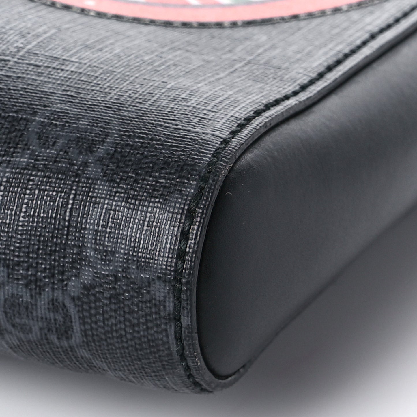 GG Supreme Monogram Night Courrier Flat Messenger Bag Black Multicolor