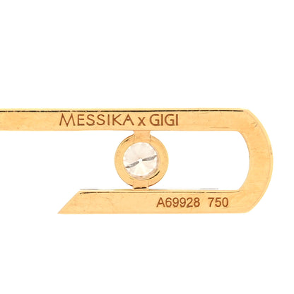 Messika X GIGI HADID 18K Yellow Gold Diamond Move Addiction Earrings 4 of 4