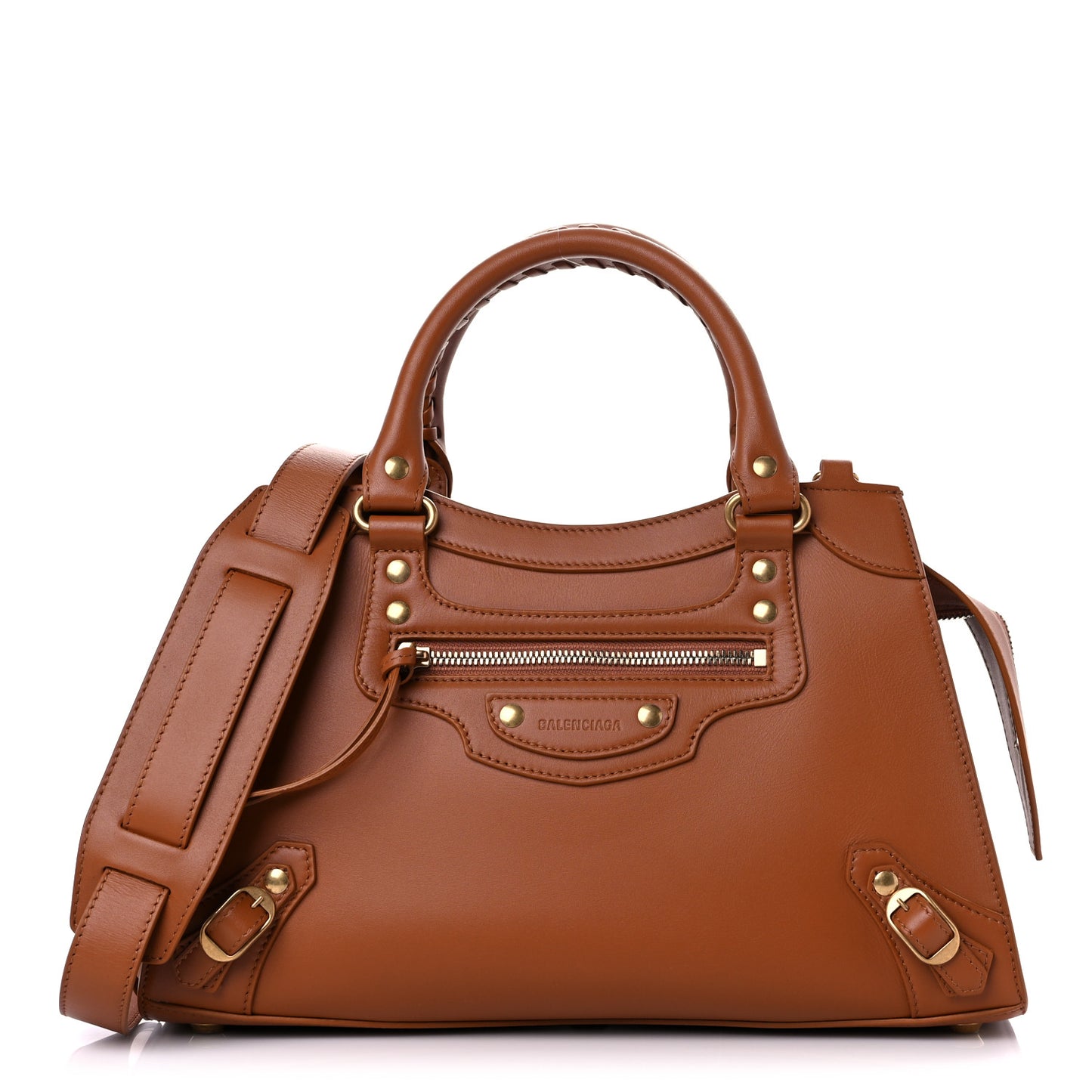 Smooth Calfskin Neo Classic Gold Hardware S City Camel