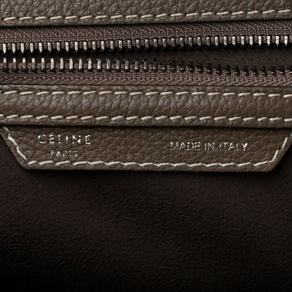 Celine Drummed Calfskin Micro Luggage Souris 6 of 11