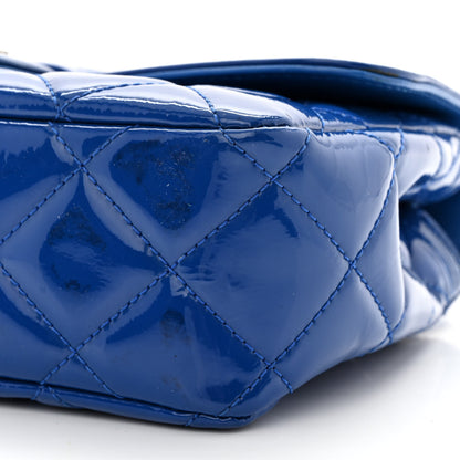 Chanel Patent Quilted Small Coco Shine Flap Blue 10 of 11