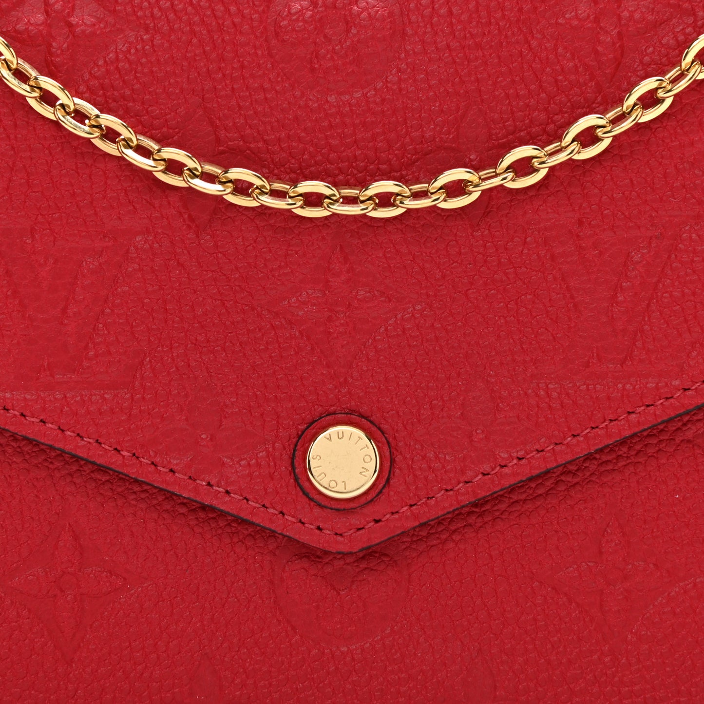 Empreinte Pochette Felicie Chain Wallet Scarlet