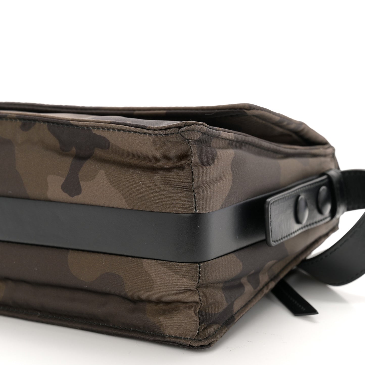 Re-Nylon Vitello Padded Camouflage Small Flap Shoulder Bag Mimetico
