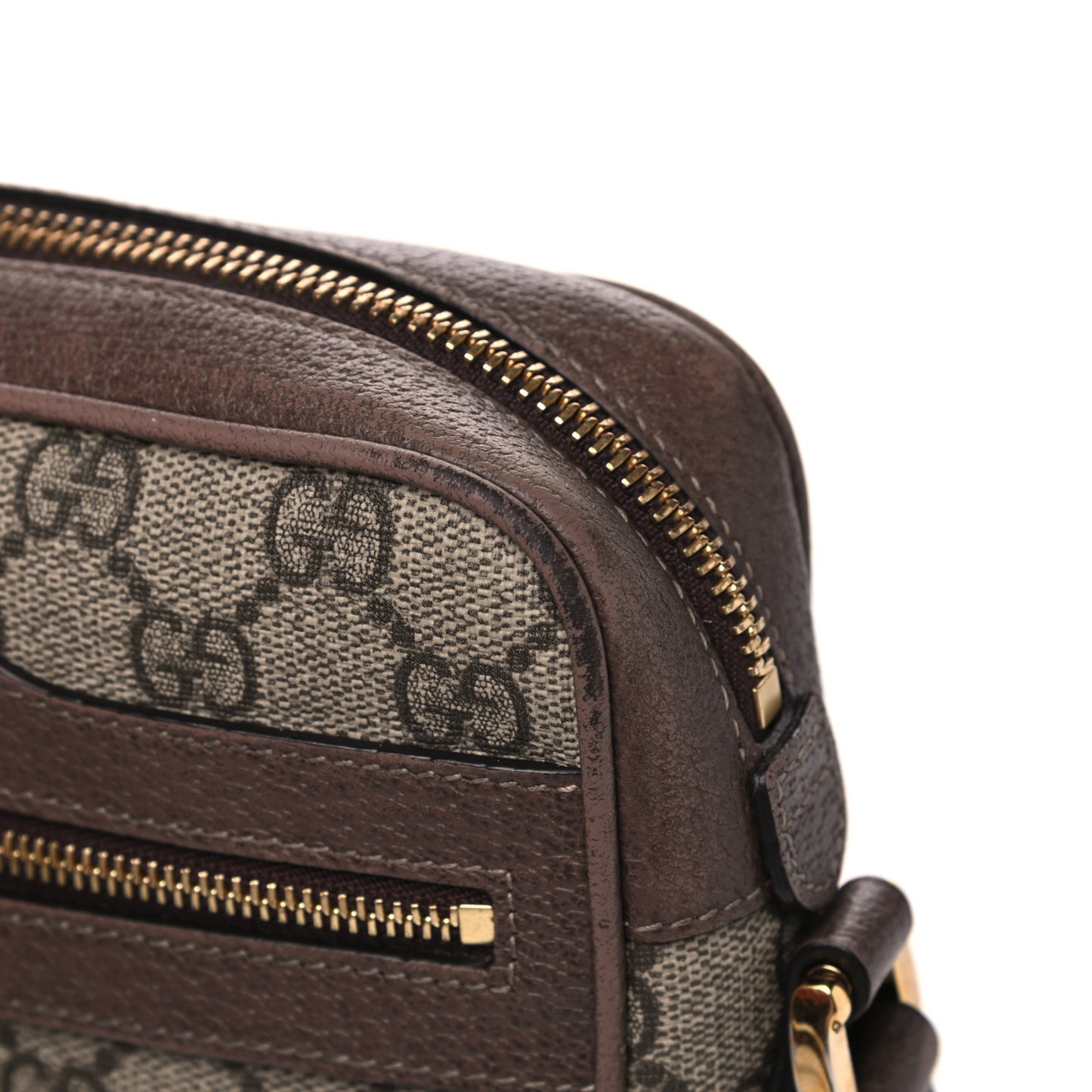 GG Supreme Monogram Web Mini Ophidia Shoulder Bag Brown