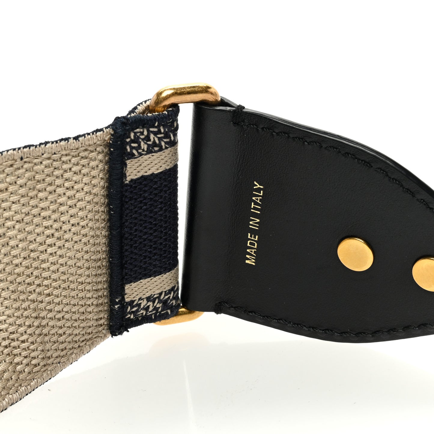 Canvas Embroidered Shoulder Strap Blue