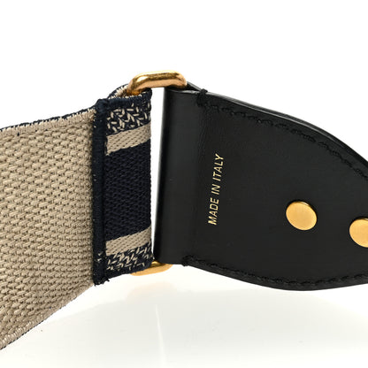 Christian Dior Canvas Embroidered Shoulder Strap Blue 4 of 5