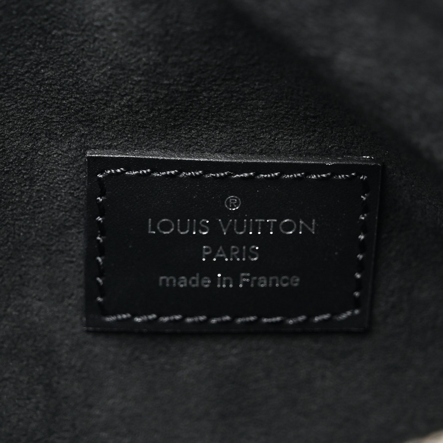 Calfskin Debossed Monogram Side Trunk Black