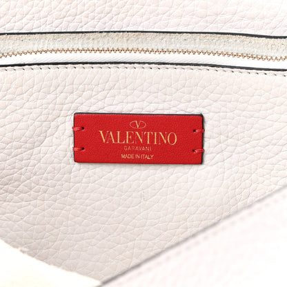 Valentino Garavani Pebbled Calfskin Medium Rockstud Hype Shoulder Bag White 6 of 19