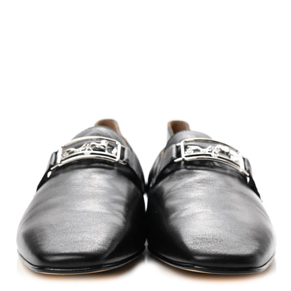 Hermes Supple Goatskin Womens Time Loafers 40 Black 2 of 9