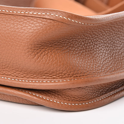 Hermes Taurillon Clemence Evelyne III PM Gold 9 of 11