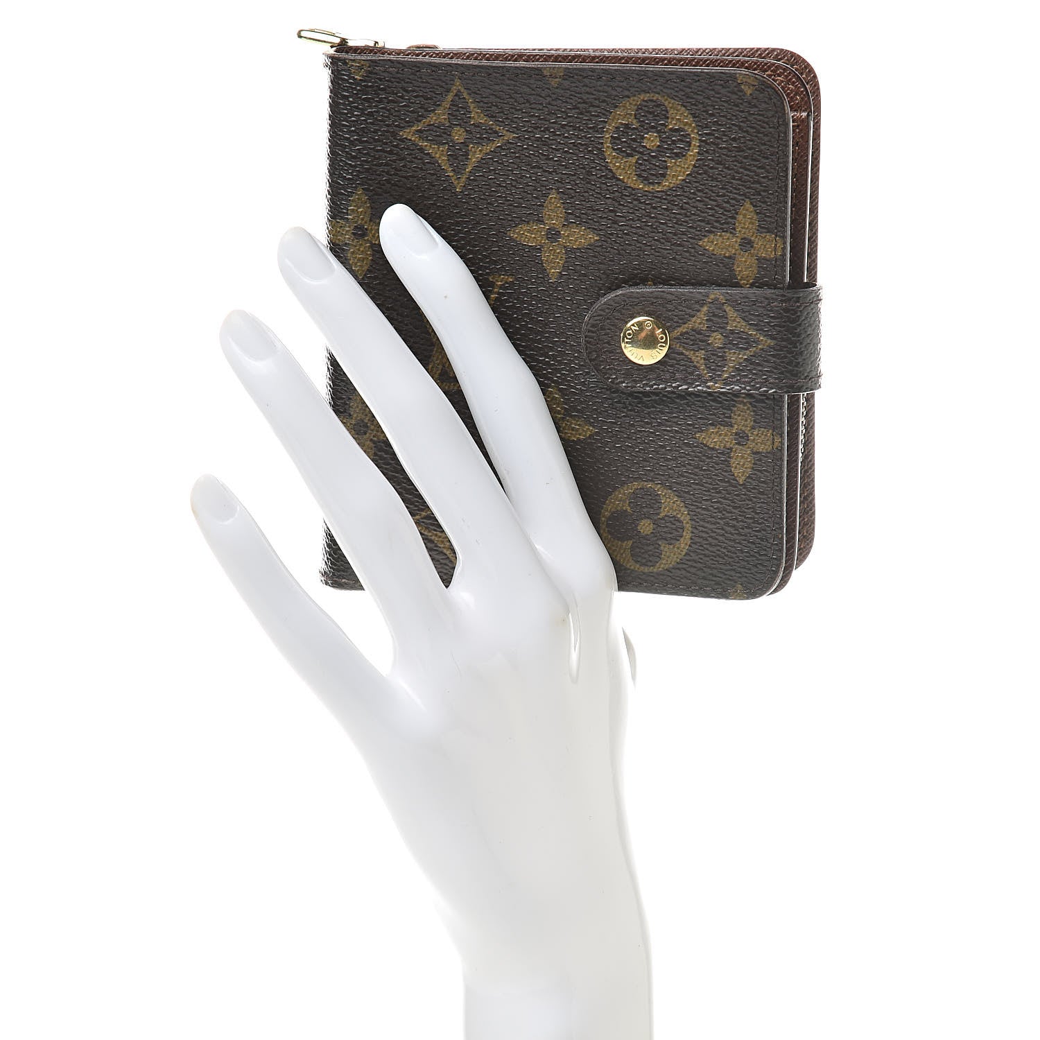 Louis Vuitton Monogram Compact Zippe Zipped Wallet 2 of 12