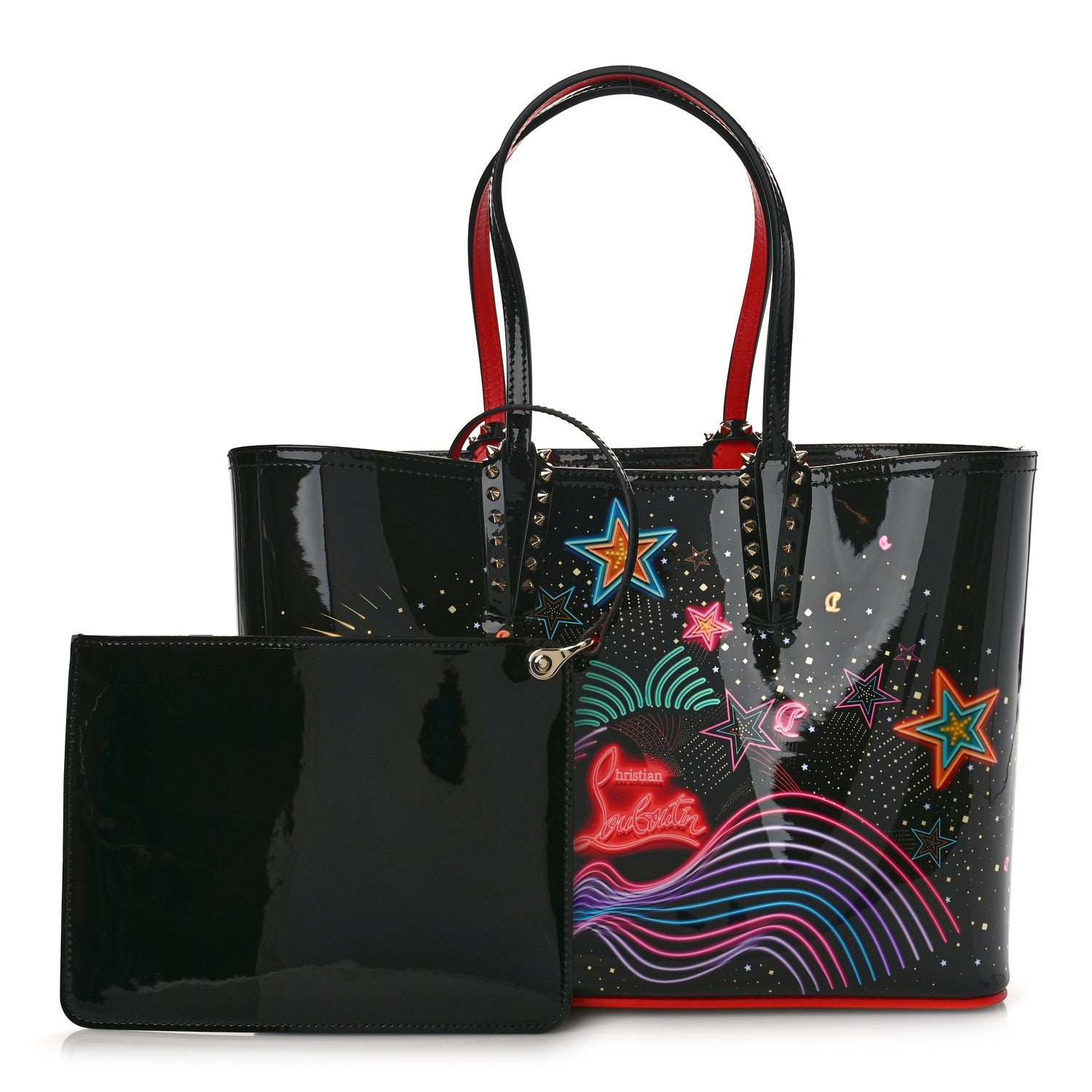 Christian Louboutin Patent Calfskin Small Starlight Cabata Tote Multicolor 3 of 9