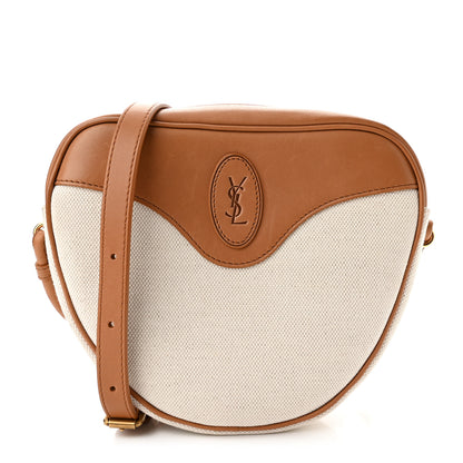Saint Laurent Linen Calfskin Le Monogramme Coeur 1 of 10