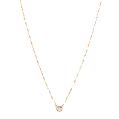 Tiffany 18K Rose Gold Diamond .17ct Elsa Peretti Diamonds by the Yard Pendant Necklace 1 of 8