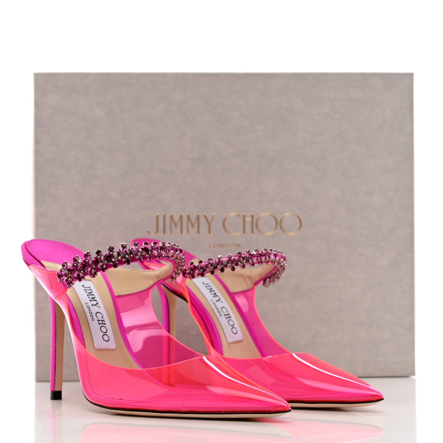 Plexi Crystal Bing 100 Pumps 38 Hot Pink