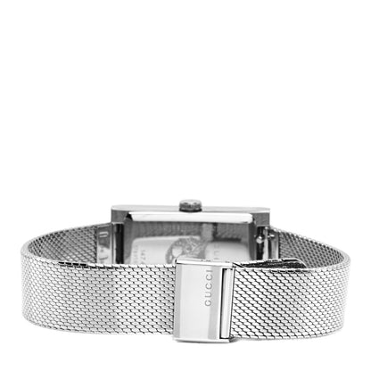 Gucci Stainless Steel Mother of Pearl 21mm Web G-Frame Mesh Quartz Watch Green 3 of 5
