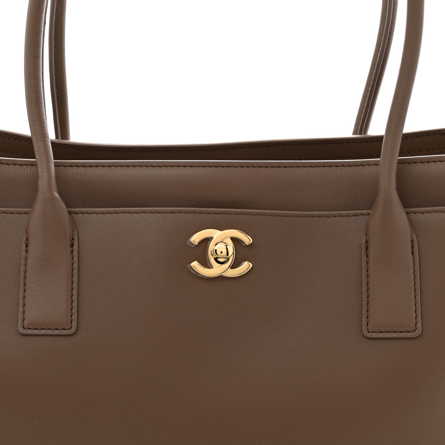 Calfskin Archetype Small Shopping Tote Light Brown