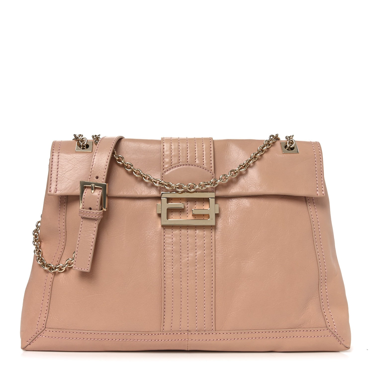 Fendi Vitello Acqua Maxi Baguette Shoulder Bag Lilla 1 of 10