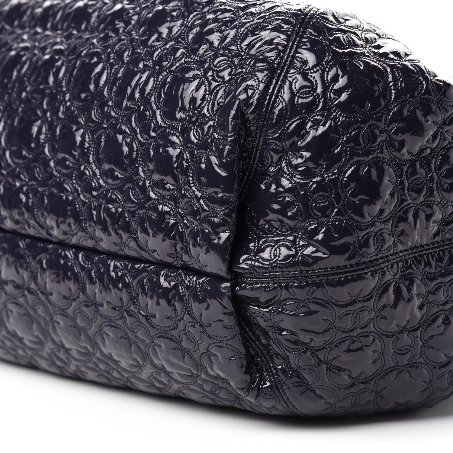 Chanel Vinyl Rock In Moscow Cabas Tote Navy 7 of 10