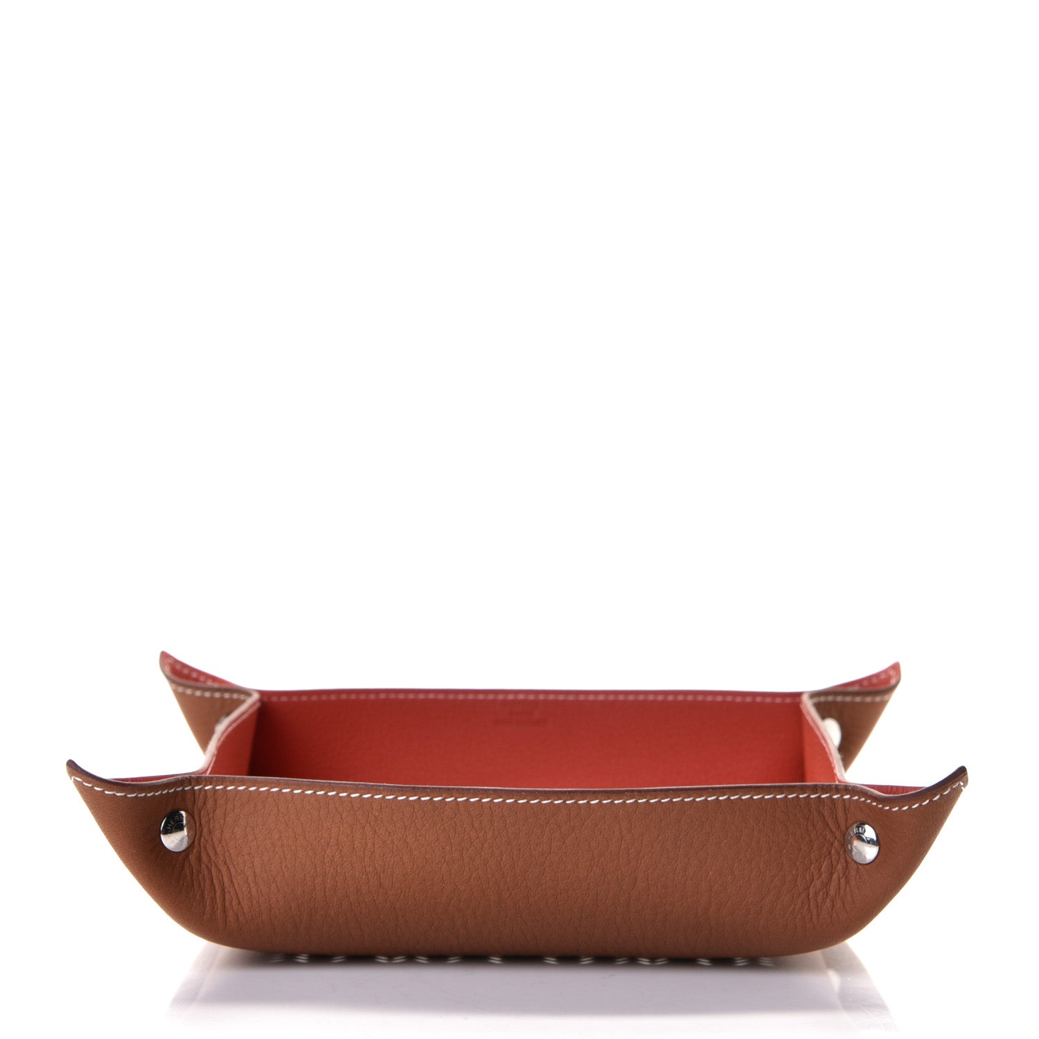 Hermes Taurillon Clemence Mises et Relances H Chevrons Change Tray Gold 3 of 3