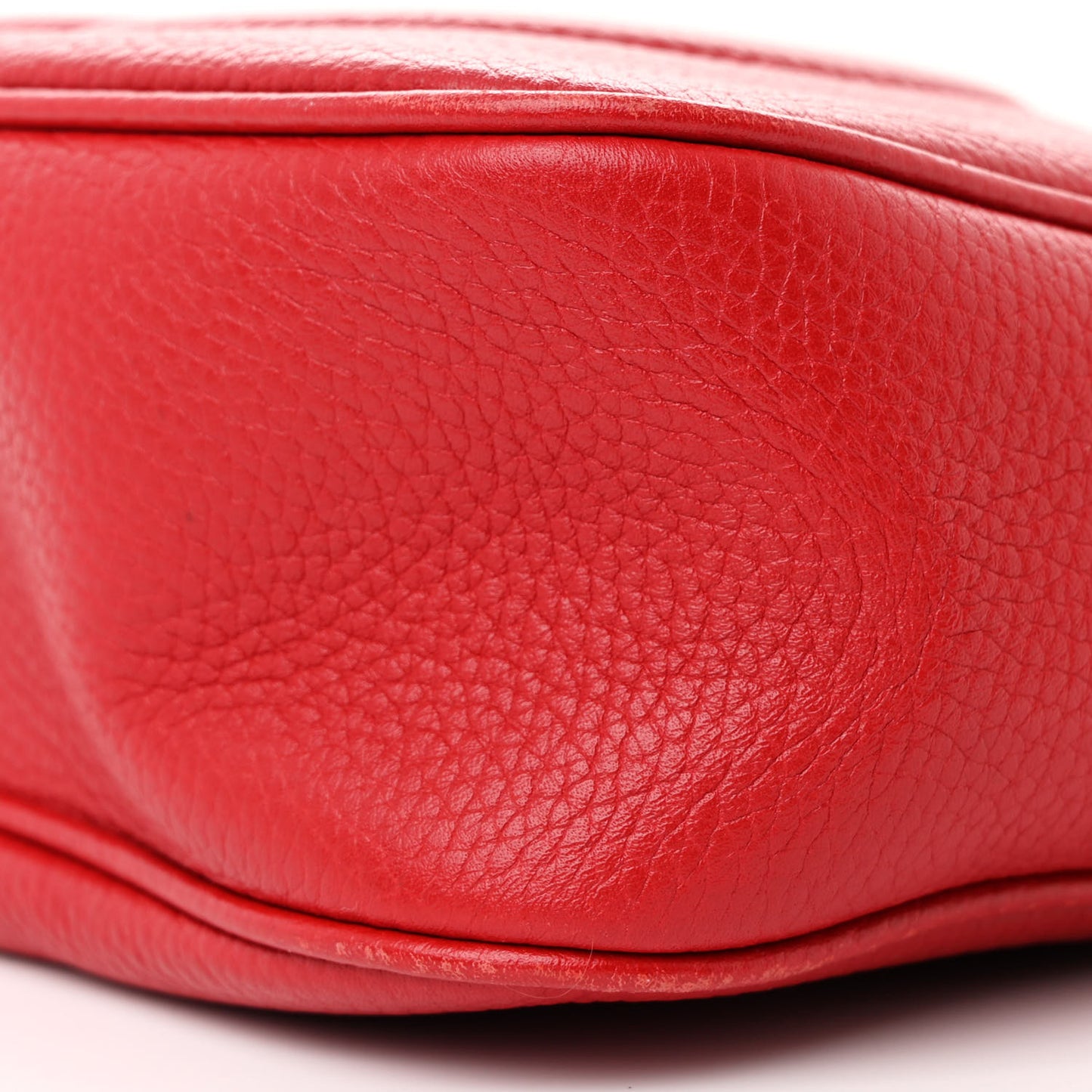 Pebbled Calfskin Small Soho Disco Bag Vibrant Red