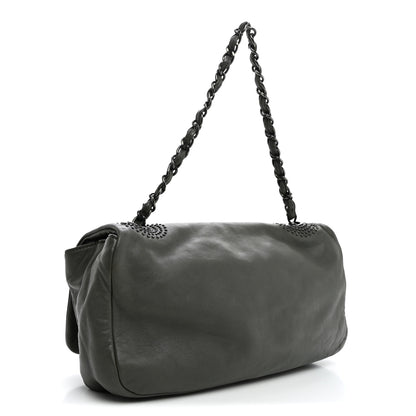 Chanel Lambskin Studded CC East West Flap Grey 2 of 11