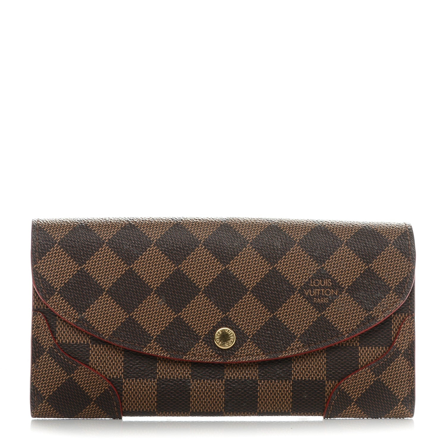 Louis Vuitton Damier Ebene Caissa Wallet Cherry 1 of 8