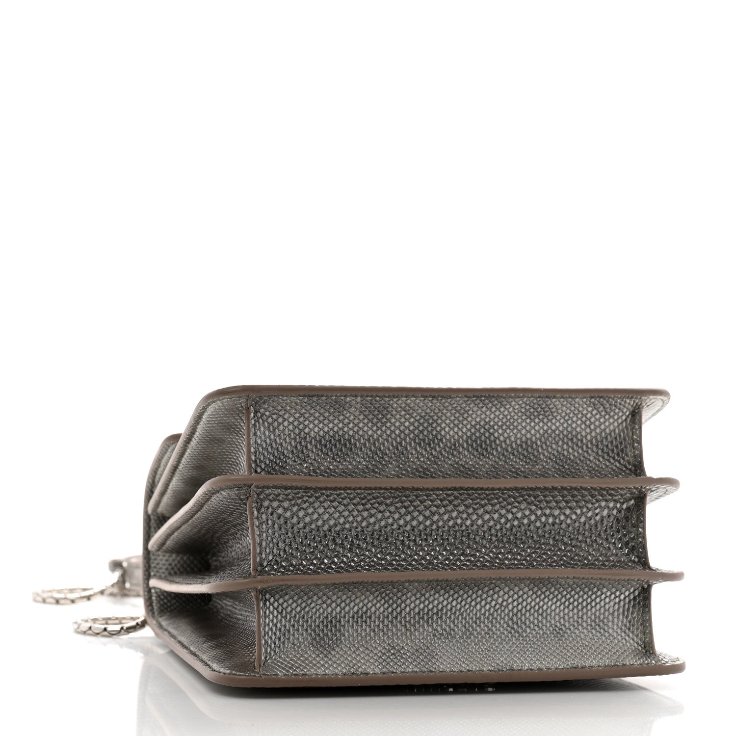 Bulgari Metallic Karung Serpenti Forever Top Handle Silver 5 of 13
