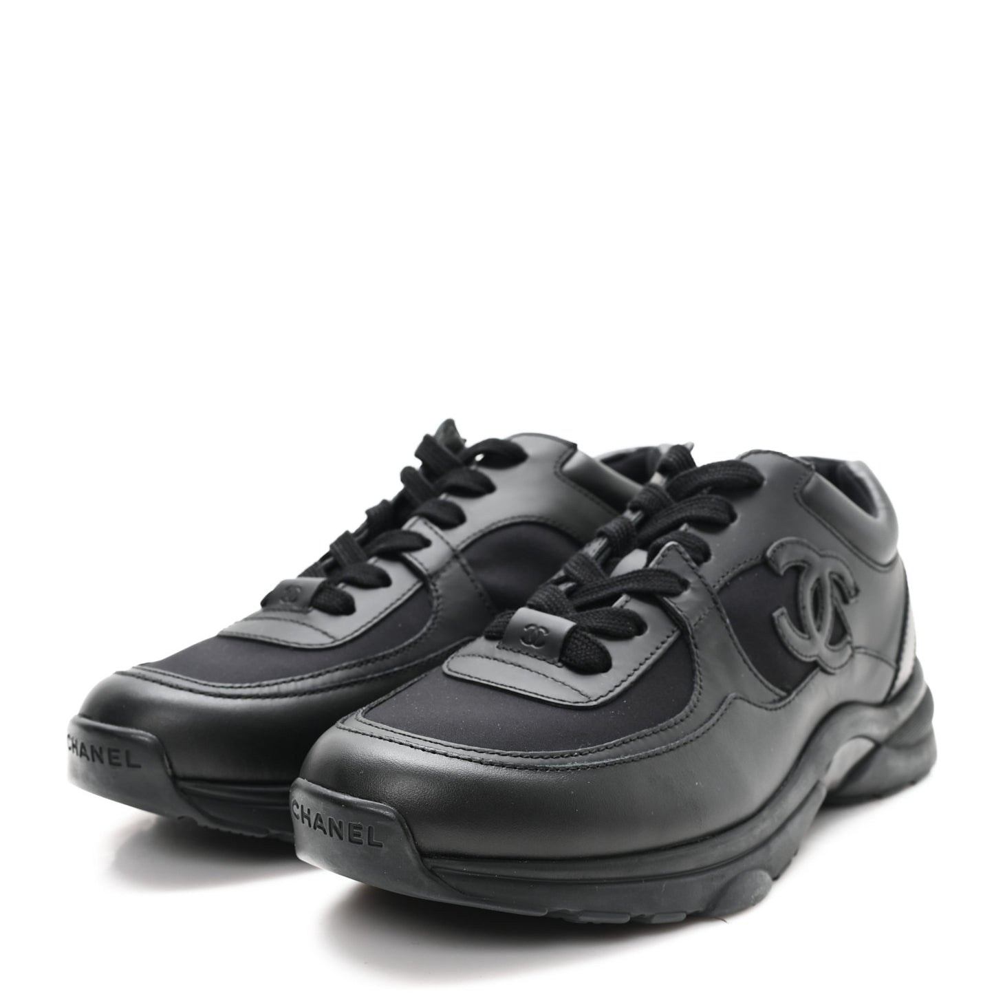 Calfskin Lambskin CC Uniform Sneakers 41 Black 41 Black
