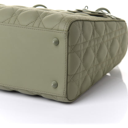 Christian Dior Ultra Matte Calfskin Cannage Medium Lady Dior Green 6 of 11