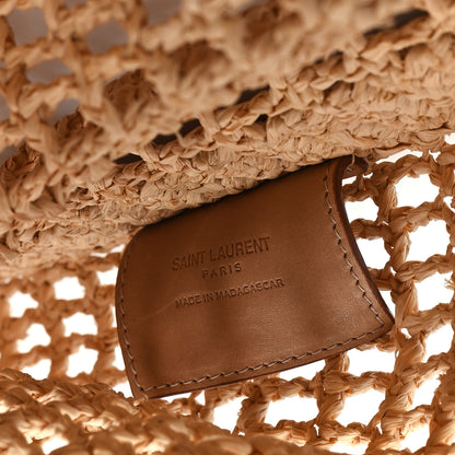 Saint Laurent Raffia Calfskin Oxalis Shoulder Bag Naturale 6 of 10