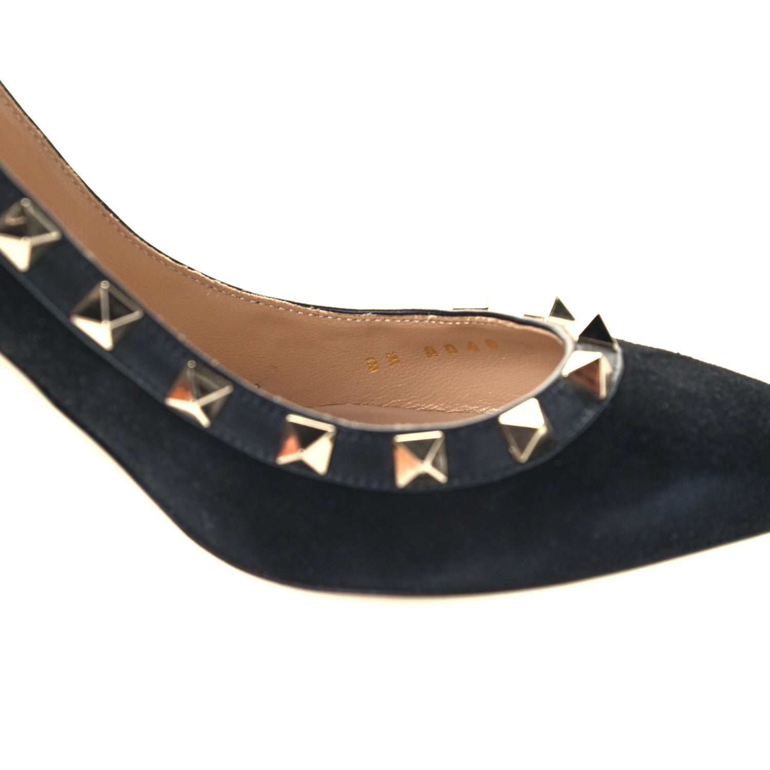 Valentino Garavani Suede Rockstud 85mm Pumps 37 Black 10 of 11